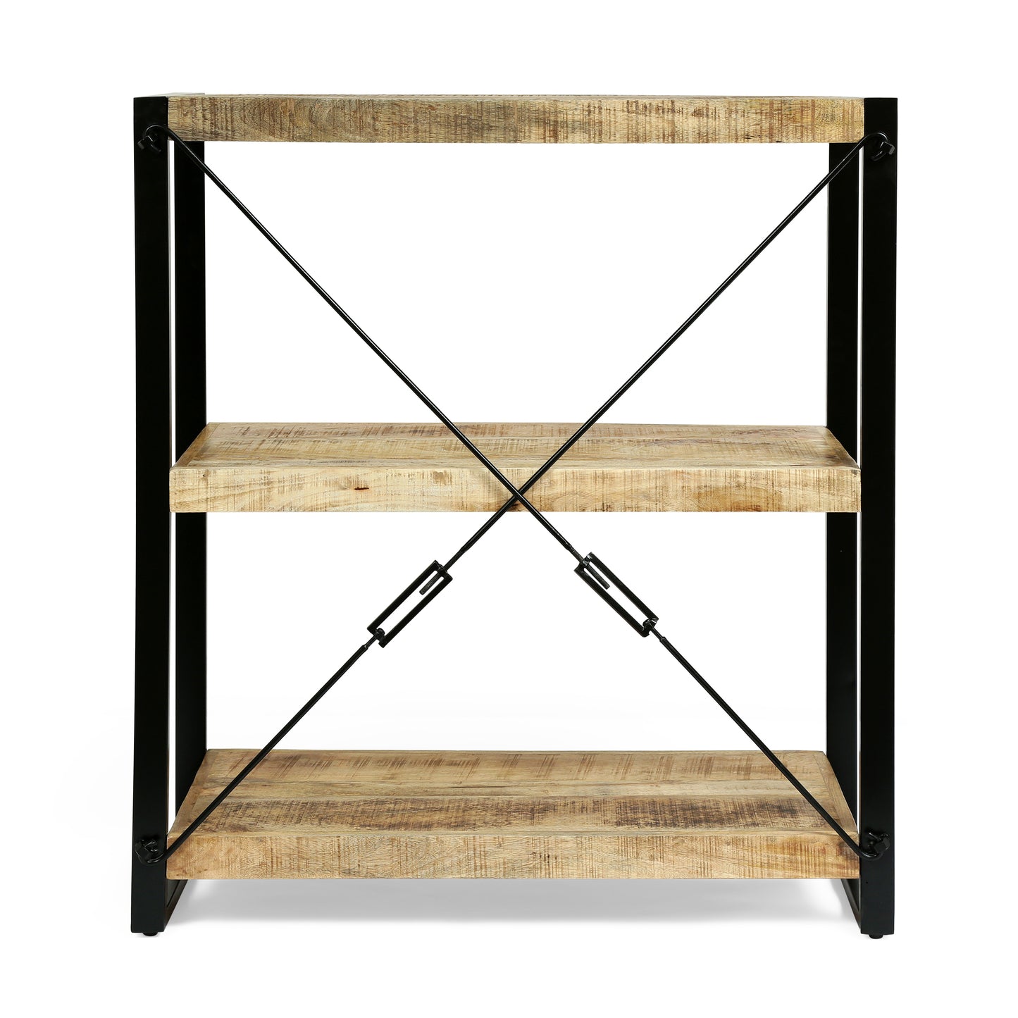 Mango & Iron Elegance Shelf Rack