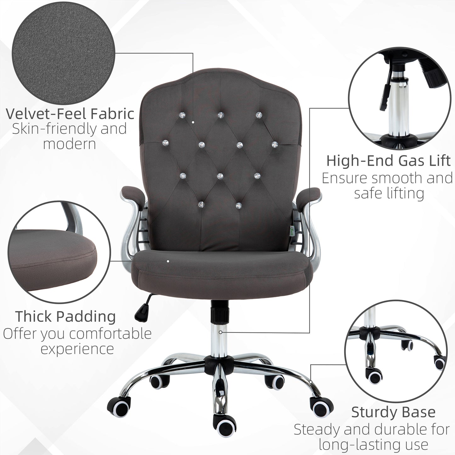 VinsettoVelvet Office Chair