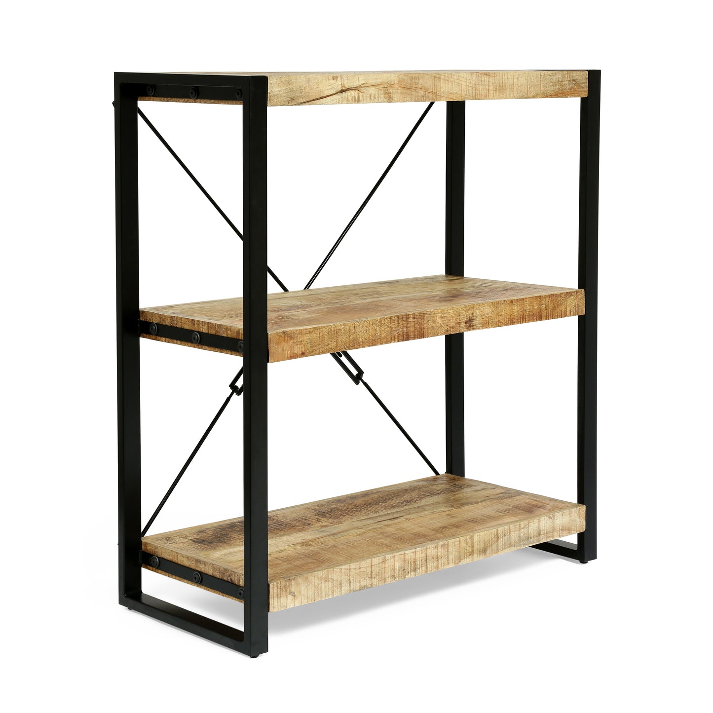 Mango & Iron Elegance Shelf Rack