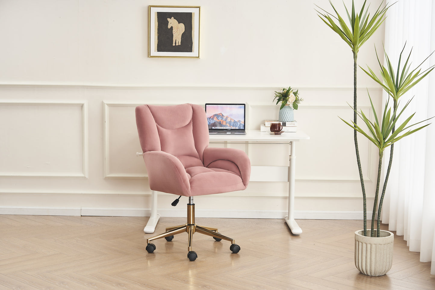 Velvet Swivel Office Chair