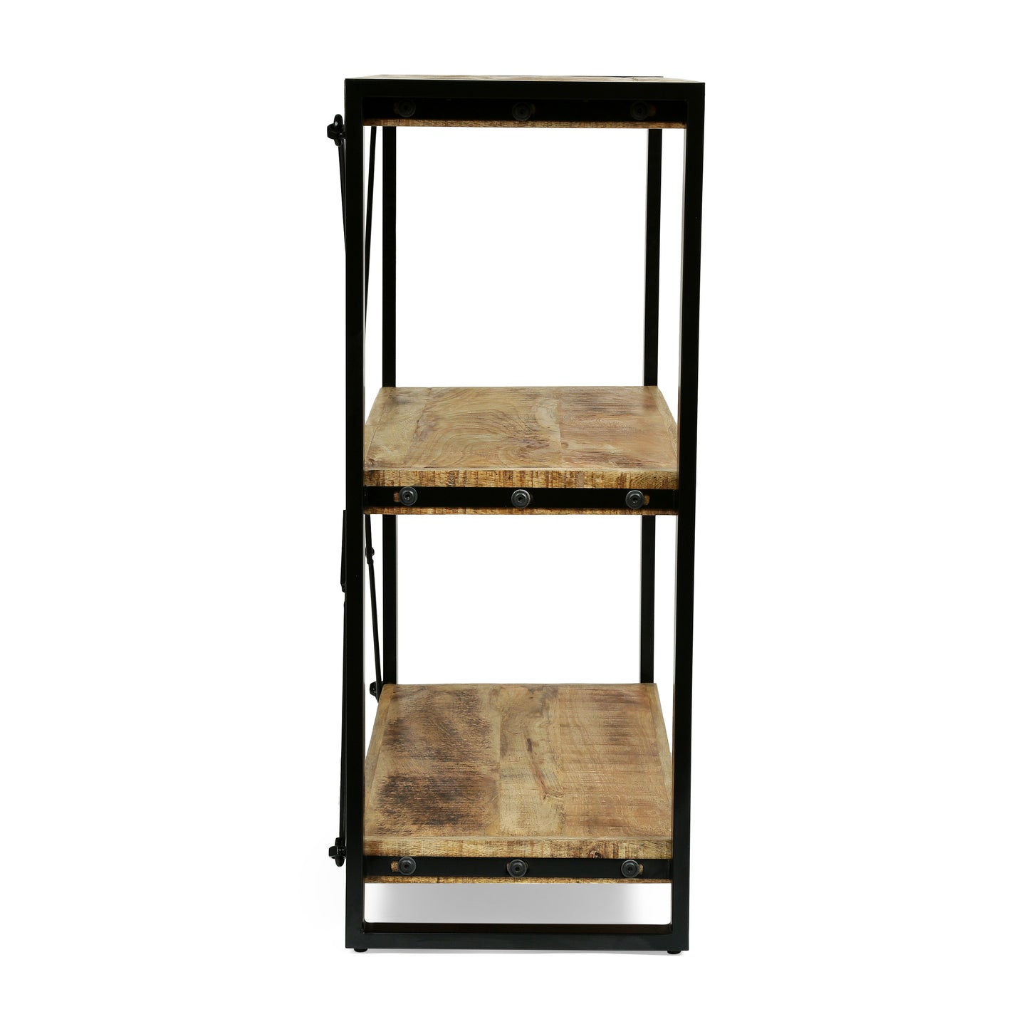 Mango & Iron Elegance Shelf Rack