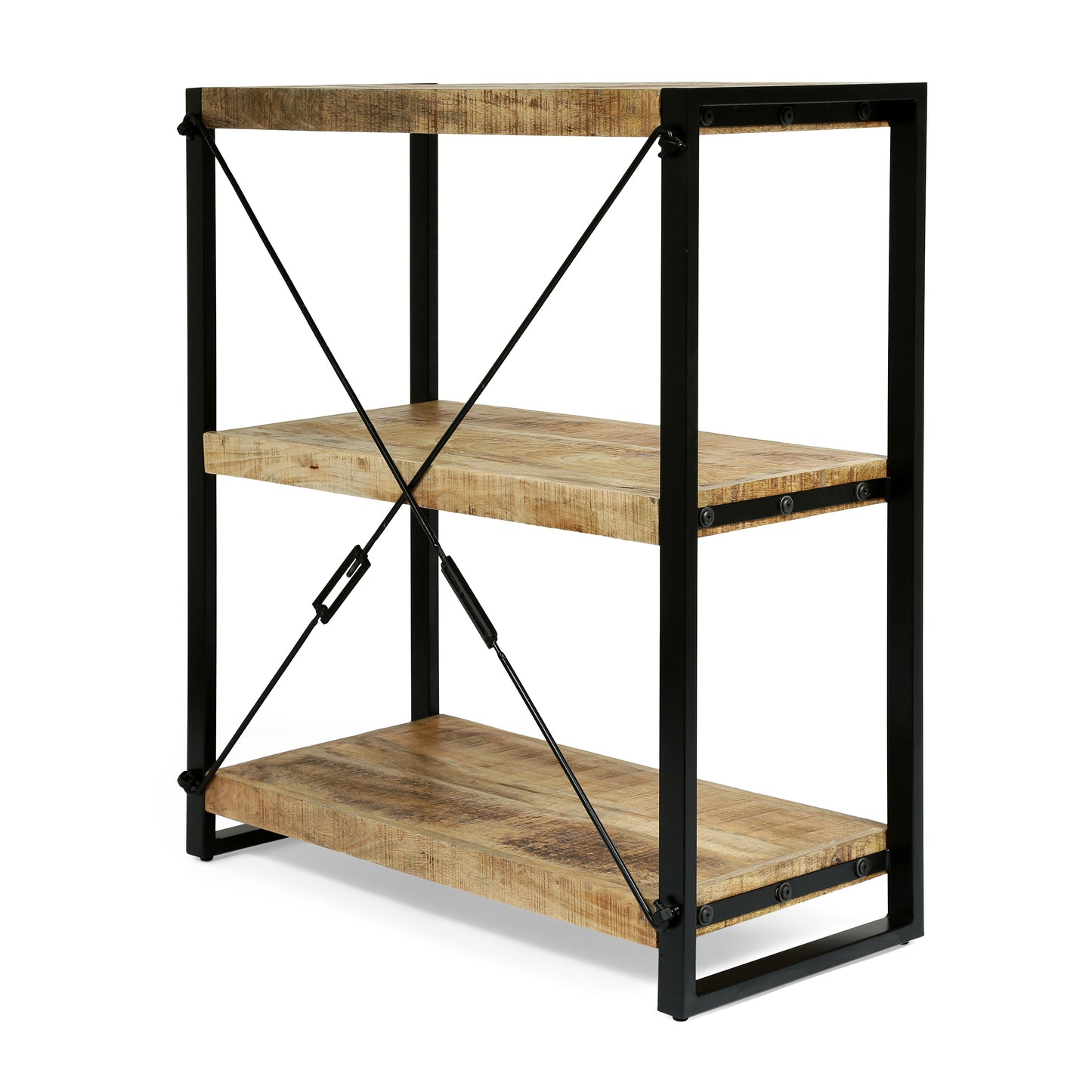 Mango & Iron Elegance Shelf Rack