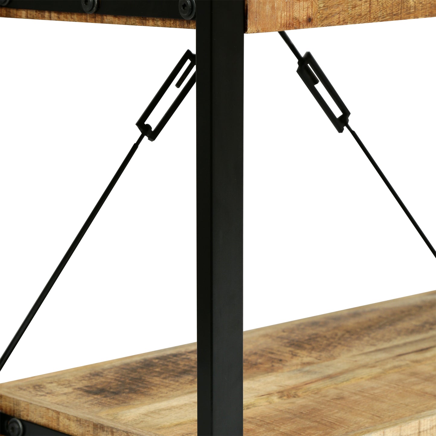 Mango & Iron Elegance Shelf Rack