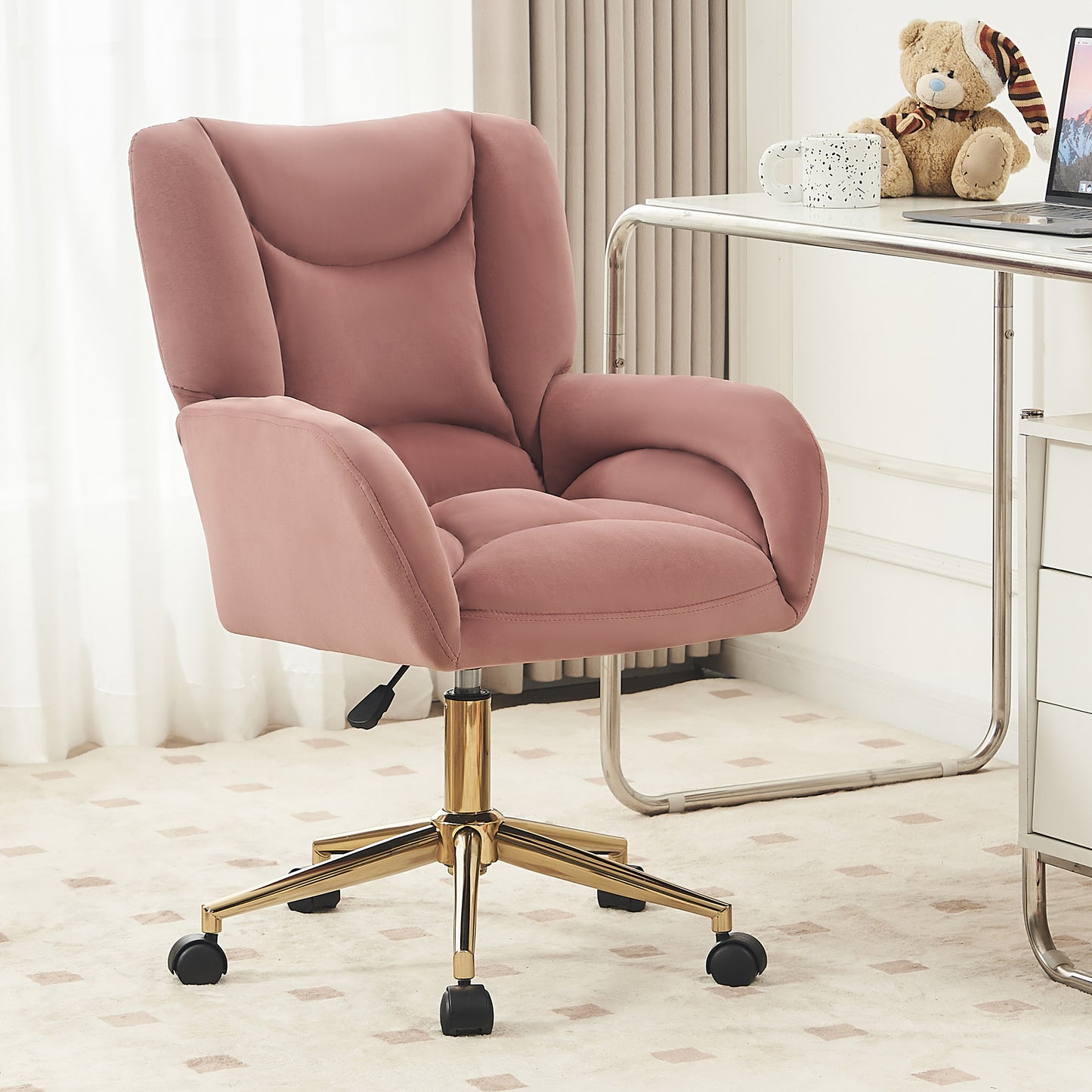 Velvet Swivel Office Chair