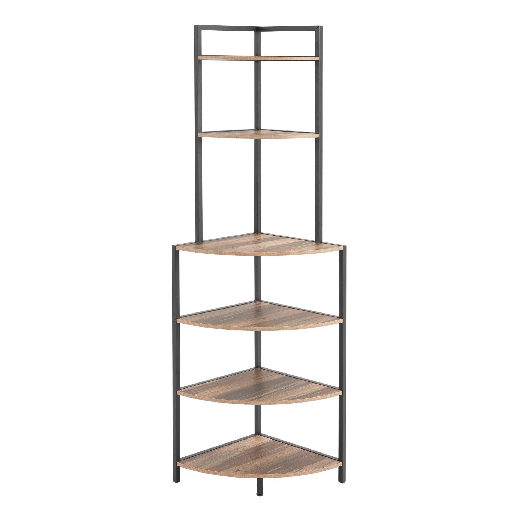 Corner Nook Wood Shelf Rack - Home Harmony