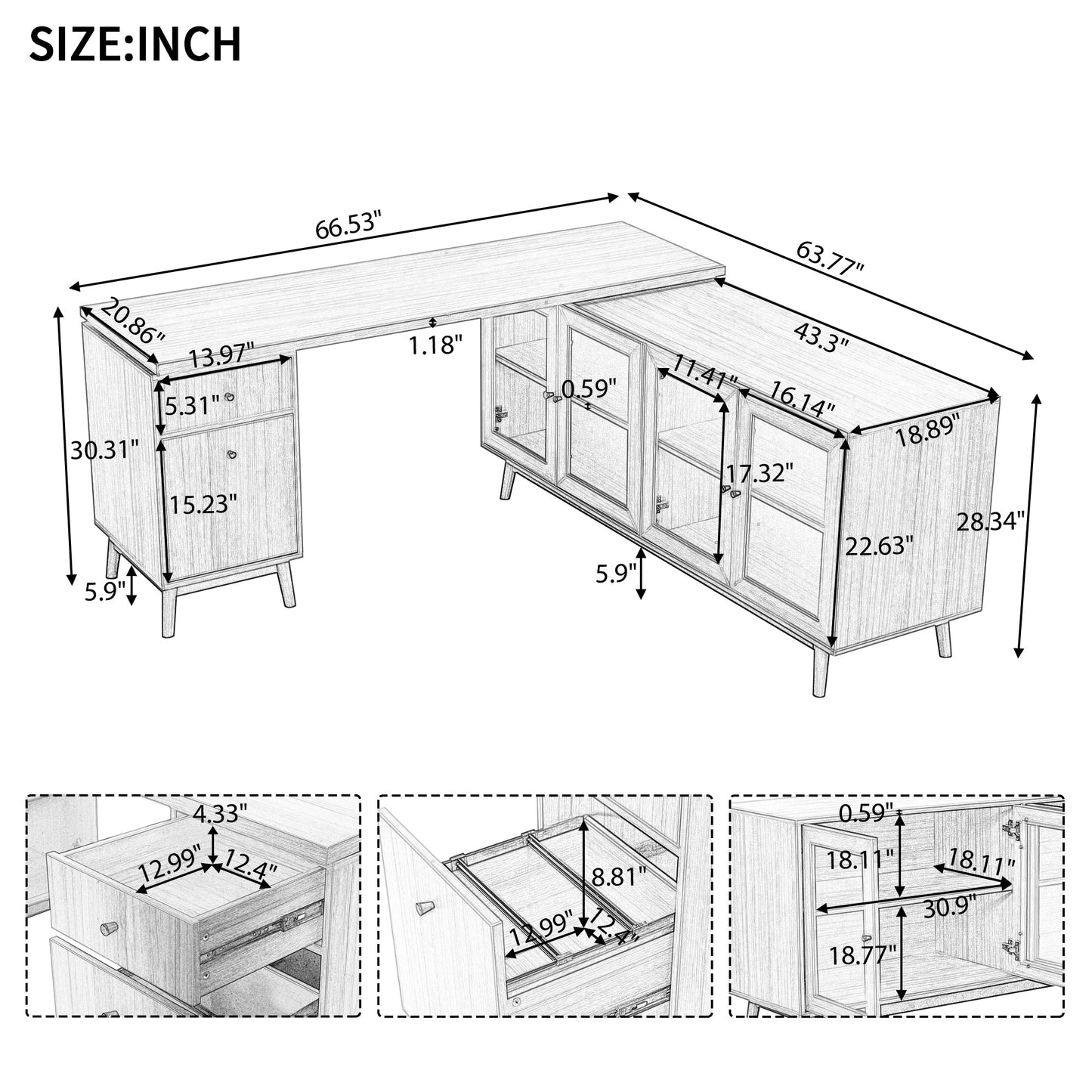 CornerMaster Executive Desk - Home Harmony