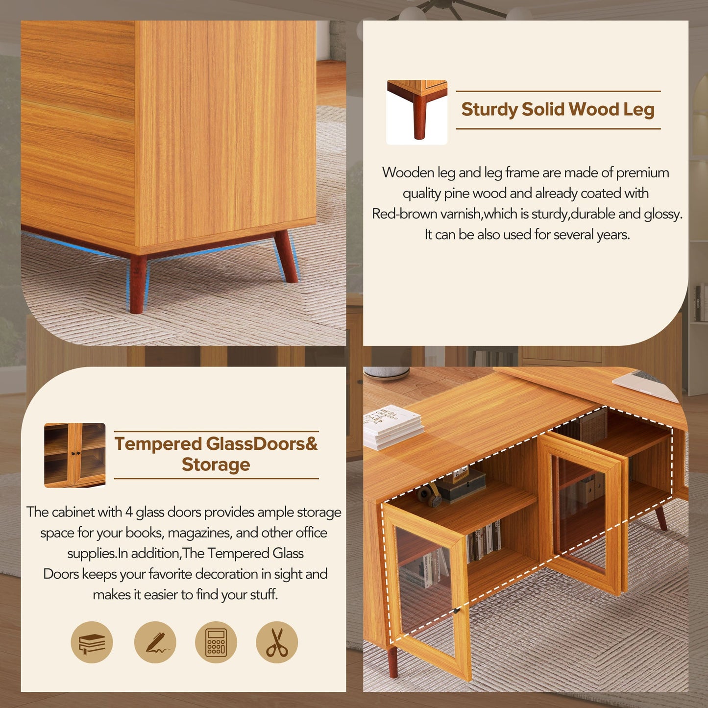 CornerMaster Executive Desk - Home Harmony