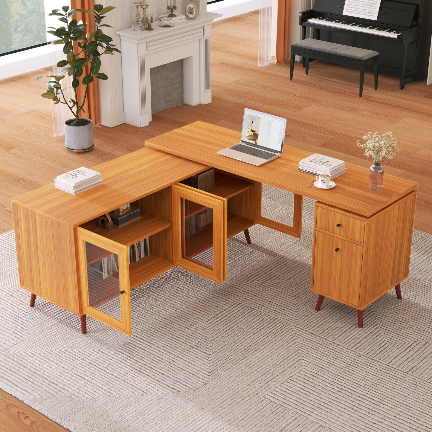 CornerMaster Executive Desk - Home Harmony