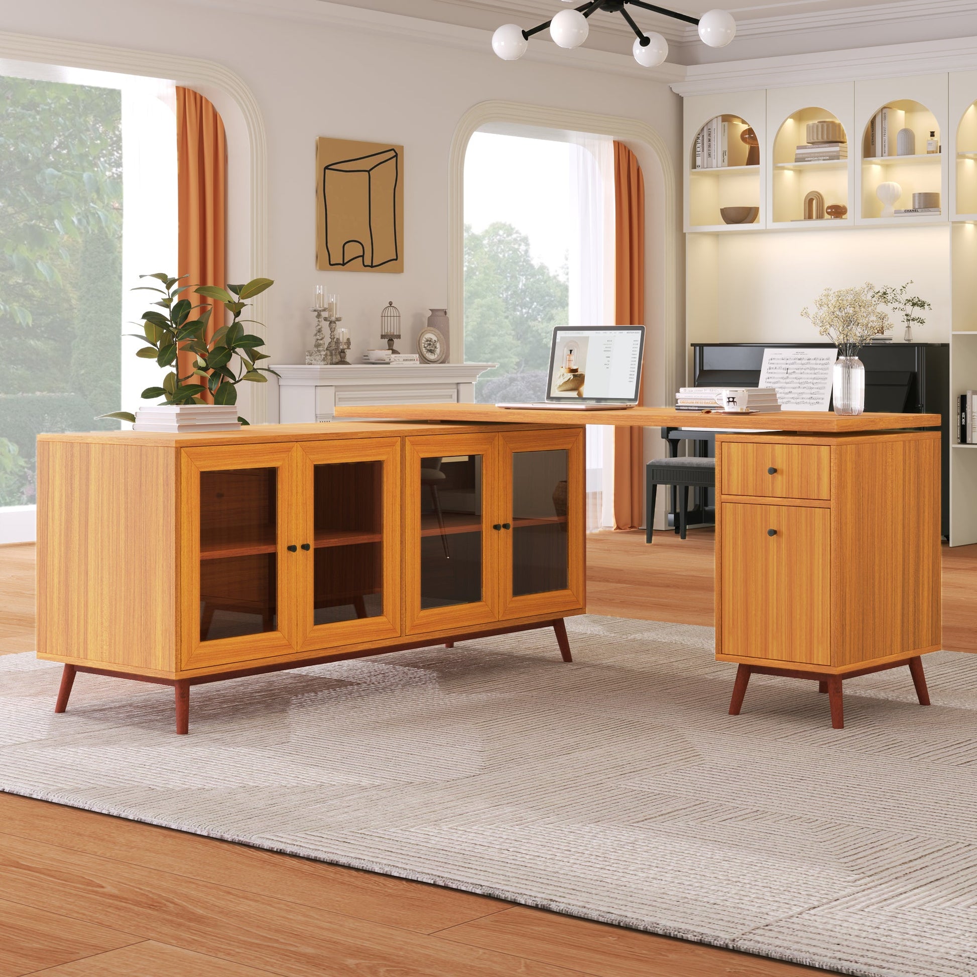 CornerMaster Executive Desk - Home Harmony