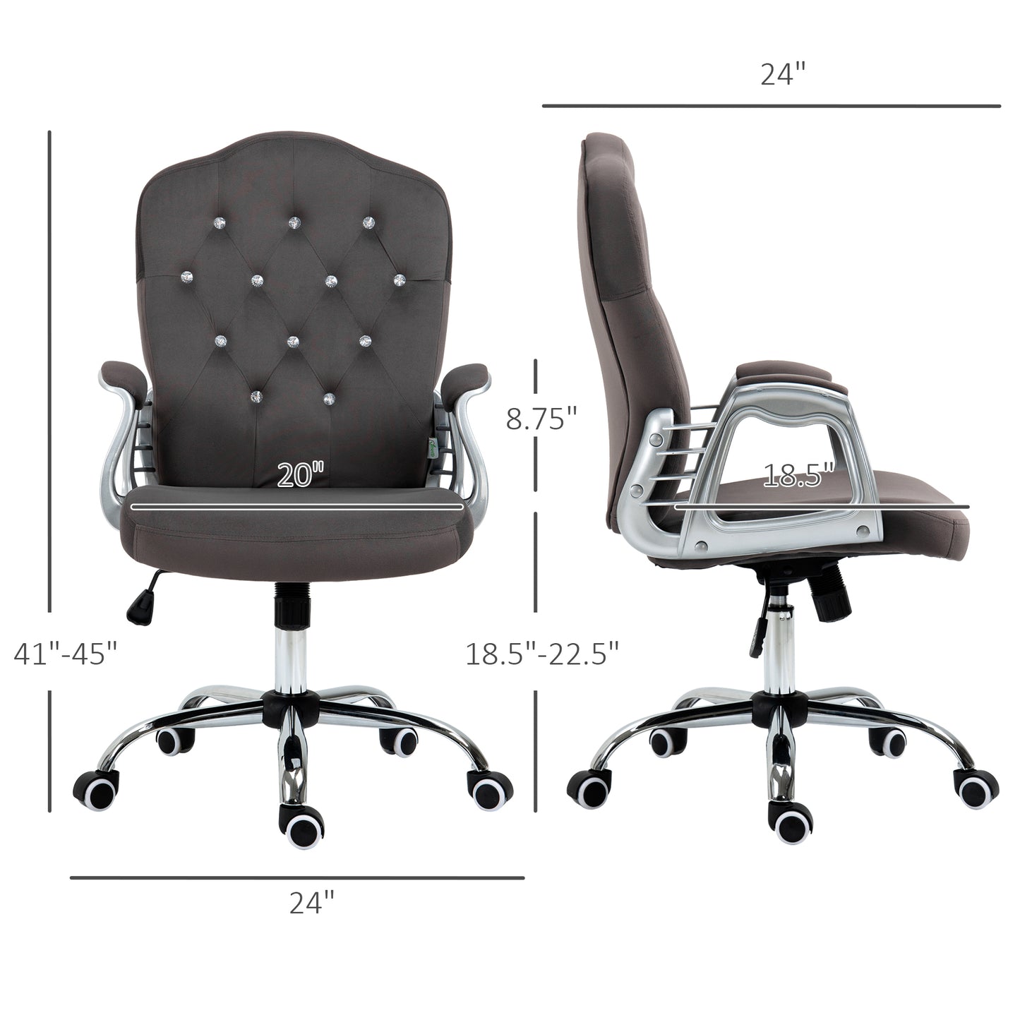 VinsettoVelvet Office Chair