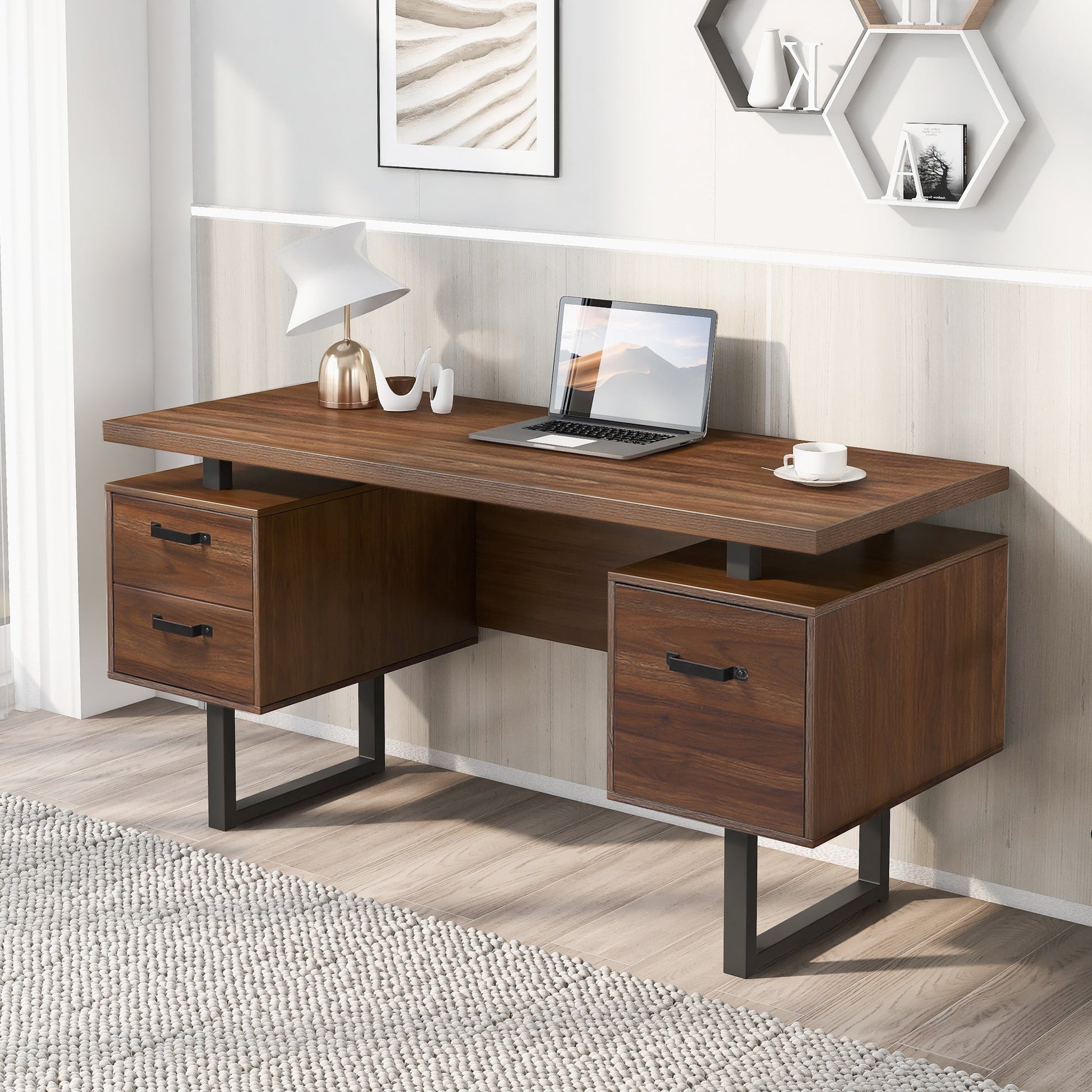 FileFlow 60" Office Desk - Home Harmony