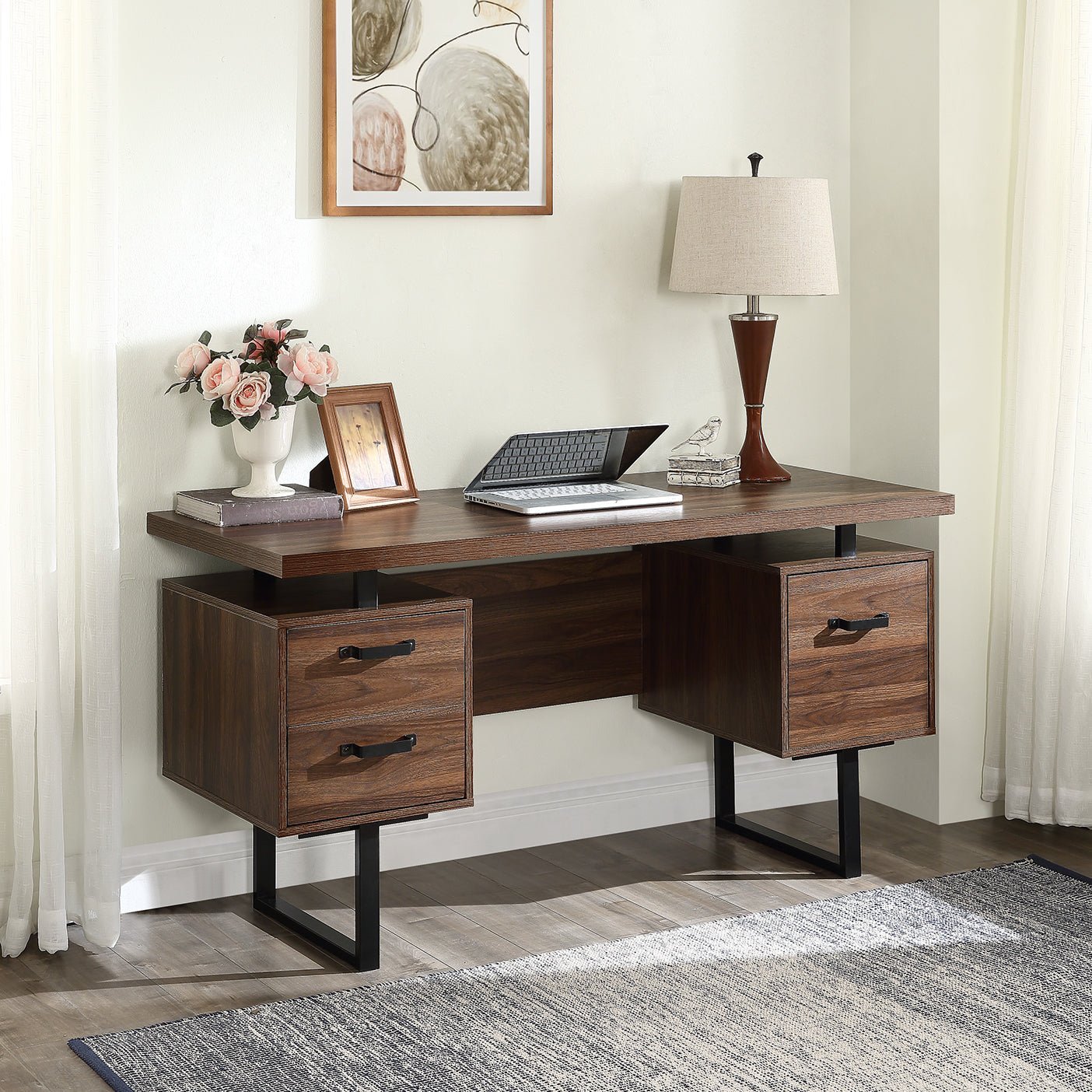 FileFlow 60" Office Desk - Home Harmony