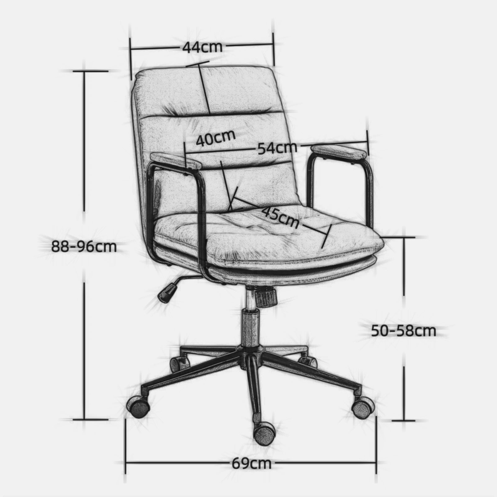 RollingSwivel Office Chair - Home Harmony