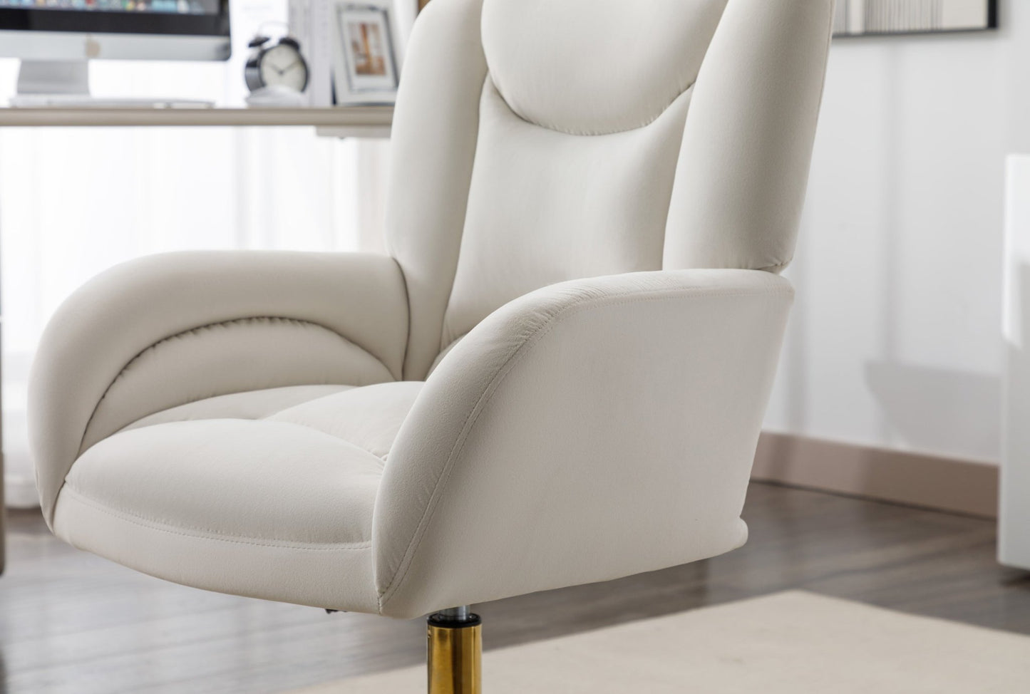 Velvet Swivel Office Chair - Home Harmony